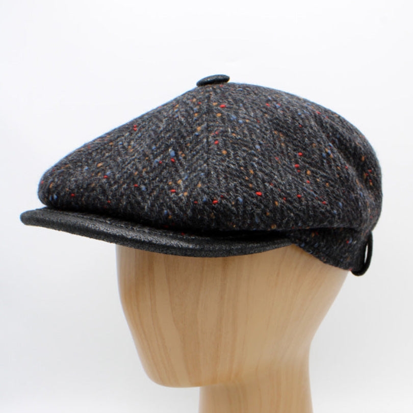 The Midnight Tweed Newsboy Cap by Hologramme Paris