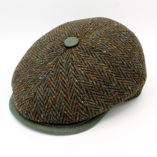 The Greenstone Tweed Newsboy Cap by Hologramme Paris