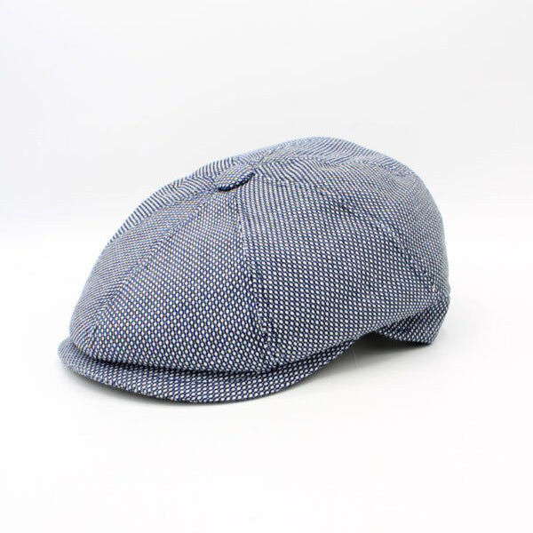 The "Blue Clouds Shelby" Italian Newsboy Cap by Hologramme Paris