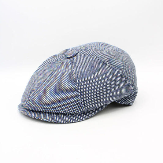 The "Blue Clouds Shelby" Italian Newsboy Cap by Hologramme Paris