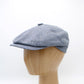 The "Blue Clouds Shelby" Italian Newsboy Cap by Hologramme Paris