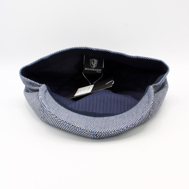 The "Blue Clouds Shelby" Italian Newsboy Cap by Hologramme Paris