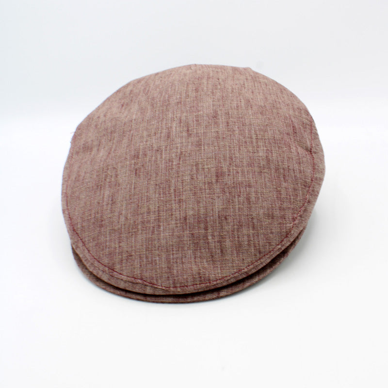 The "Colors" - Burgundy Italian Flat Cap by Hologramme Paris