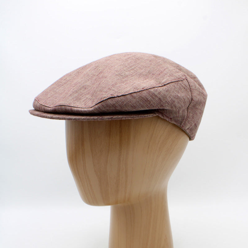 The "Colors" - Burgundy Italian Flat Cap by Hologramme Paris