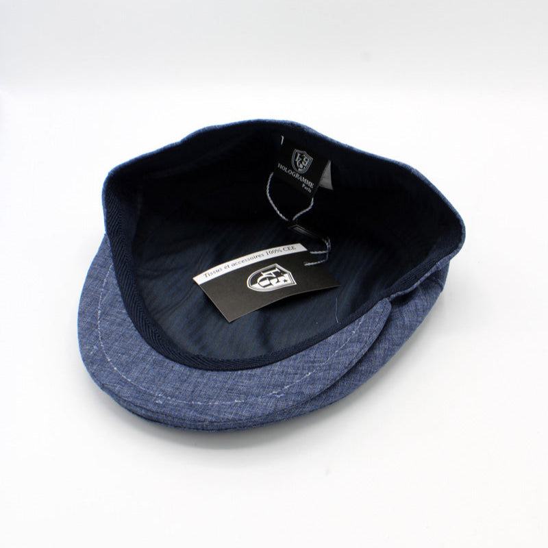 The "Colors" - Blue Italian Flat Cap by Hologramme Paris