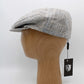 The Abstract Beige Plaid Flat Cap by Hologramme Paris