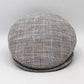 The Abstract Beige Plaid Flat Cap by Hologramme Paris