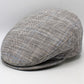 The Abstract Beige Plaid Flat Cap by Hologramme Paris