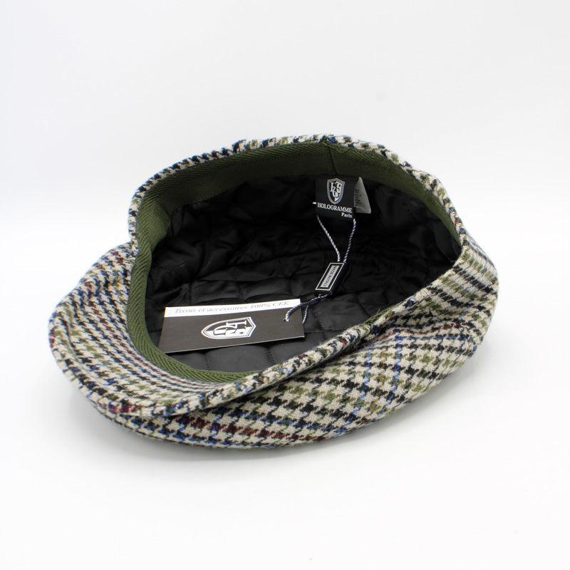 The "Winter Houndstooth" Flat Cap by Hologramme Paris