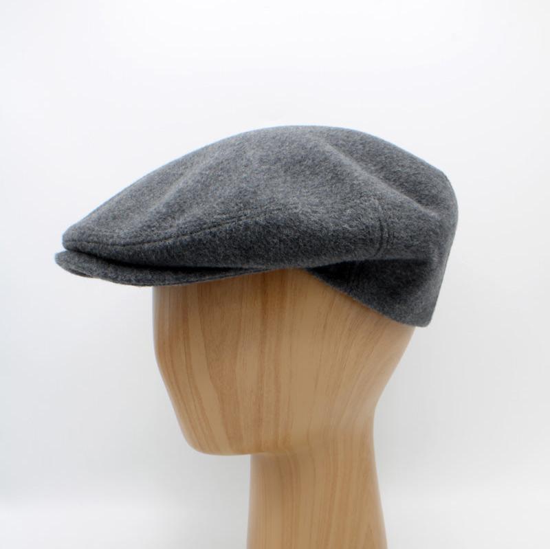 The "Cash" - Gray Cashmere and Wool Flat Cap by Hologramme Paris