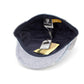 Linenline flat cap - Blue and gray Italian linen cap at FunkyBrims.