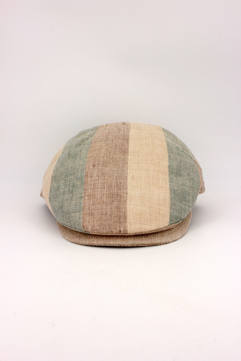 The Linenline – Sage & Oat Flat Cap By Hologramme Paris at FunkyBrims