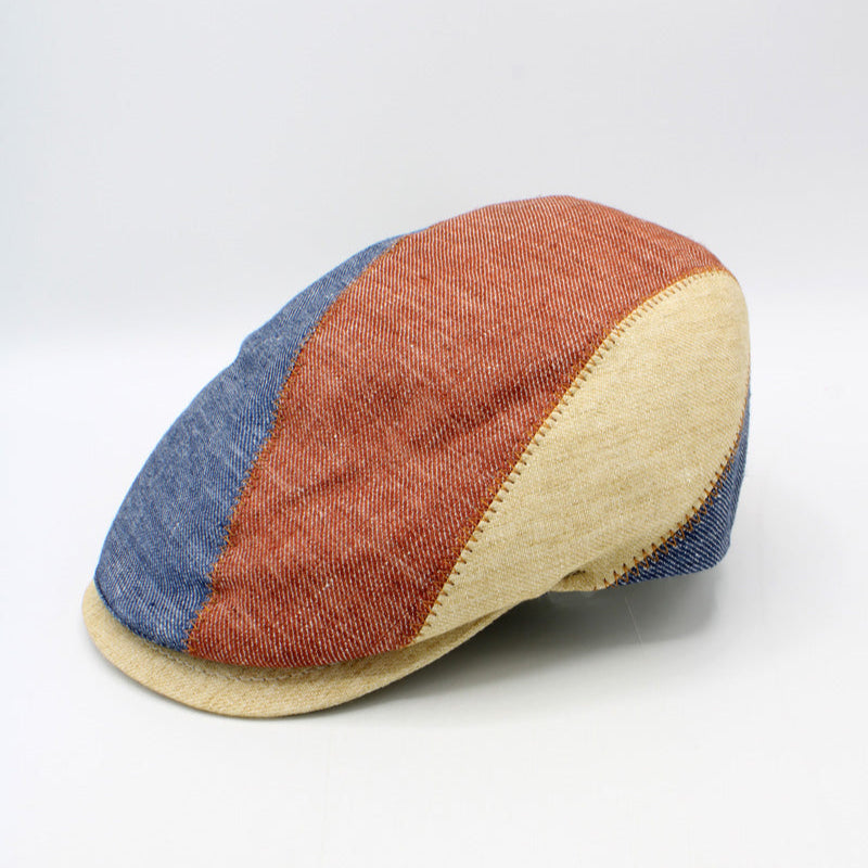 The "Summer Slant" - Bright Colors Italian Linen Cap by Hologramme Paris