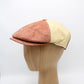 The Yellow and Brick Pinwheel Italian Linen Summer Cap by Hologramme Paris