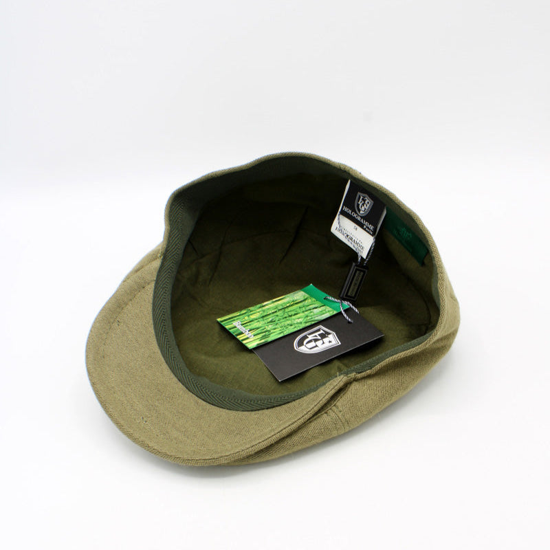 The "Bamboo Shelby" - Olive Green Newsboy Cap by Hologramme Paris