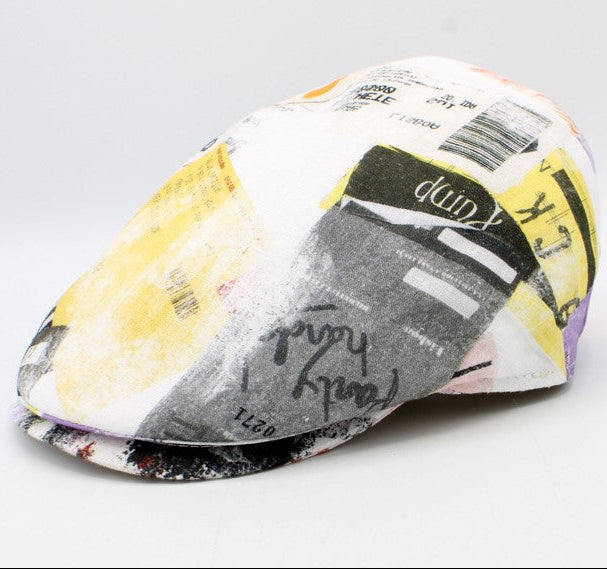 The Showtime! - Day Linen Flat Cap by Hologramme Paris