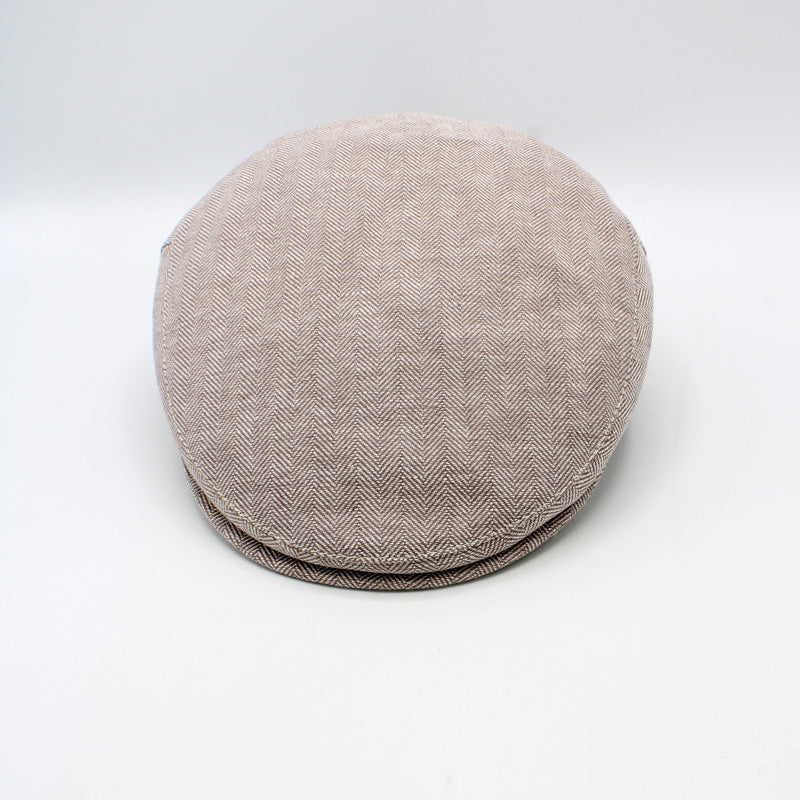 CAP OF THE WEEK: The Beige Summer Herringbone Flat Cap by Hologramme Paris
