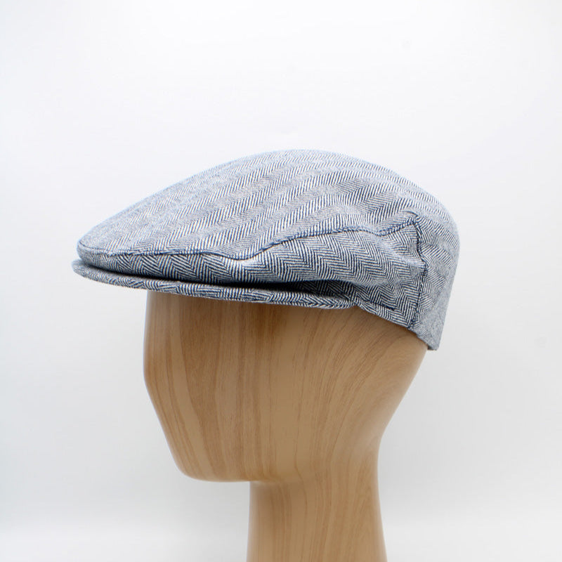CAP OF THE WEEK: The Navy Blue Summer Herringbone Flat Cap by Hologramme Paris