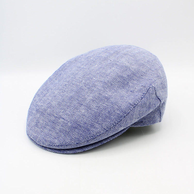 CAP OF THE WEEK: The Royal Blue Summer Herringbone Flat Cap by Hologramme Paris