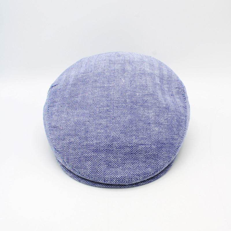 CAP OF THE WEEK: The Royal Blue Summer Herringbone Flat Cap by Hologramme Paris