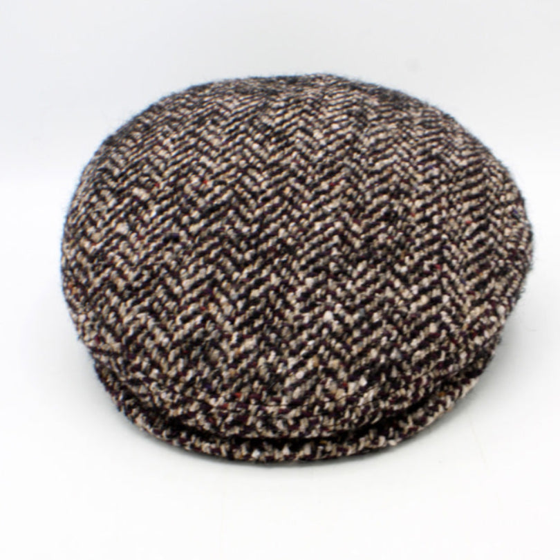 The "Heritage"  - Burgundy Herringbone Flat Cap by Hologramme Paris