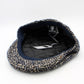The "Heritage"  - Navy Blue Herringbone Flat Cap by Hologramme Paris