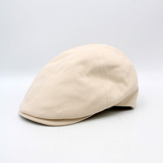The "Contour" Beige Flat Cap by Hologramme Paris