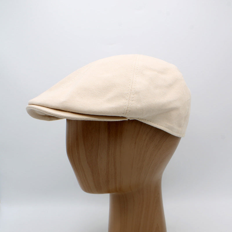 The "Contour" Beige Flat Cap by Hologramme Paris