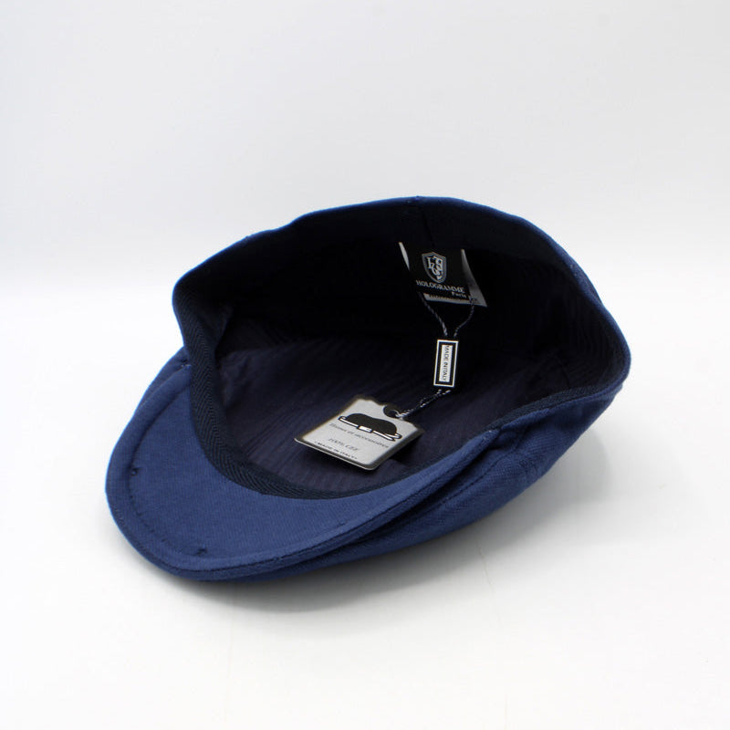 The "Contour" Bold Blue Flat Cap by Hologramme Paris