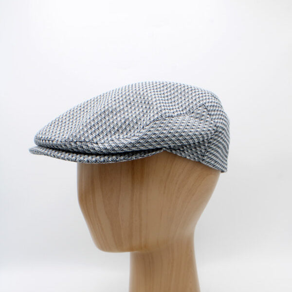 The "Summer Gatsby" - Blue Italian Cotton Flat Cap by Hologramme Paris