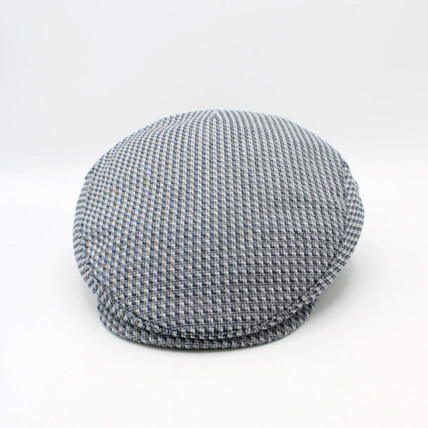 The "Summer Gatsby" - Blue Italian Cotton Flat Cap by Hologramme Paris