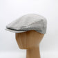 The "Summer Gatsby" - Gray Italian Cotton Flat Cap by Hologramme Paris