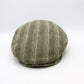 The "Forest Stripe" Green Cotton Flat Cap by Hologramme Paris
