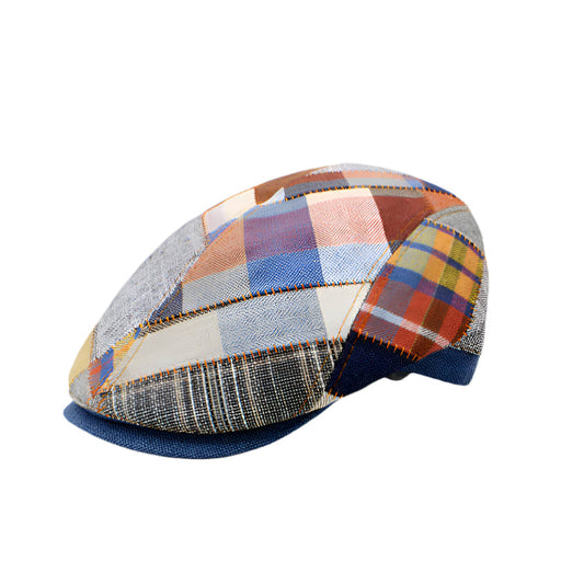 The "Remix" Patchwork Italian Linen Cap by Hologramme Paris