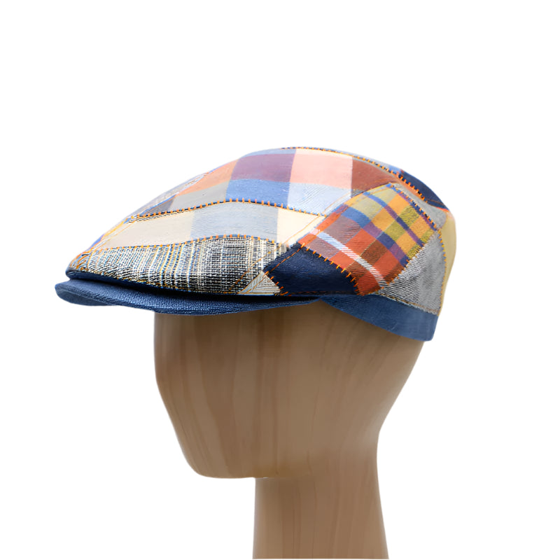 The "Remix" Patchwork Italian Linen Cap by Hologramme Paris