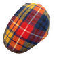 Bright Tartan Harris Tweed flat cap at FunkyBrims.