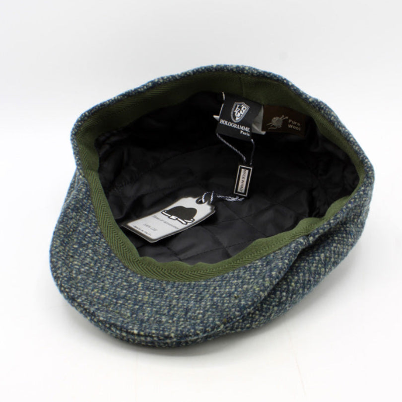 The Duke - Slate Teal Flat Cap by Hologramme Paris for FunkyBrims