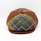 Plaid patterned cap on a white background