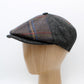 The "Tartan Patch: Smoke" Newsboy Cap by Hologramme Paris