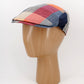 The Spring Herringbone Plaid Linen Flat Cap by Hologramme Paris at FunkyBrims