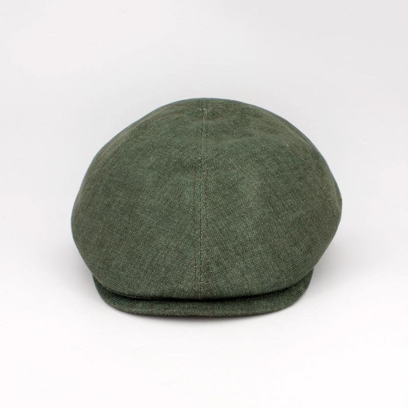 LinenTone - Forest Green Linen Cap Made in Italy for FunkyBrims