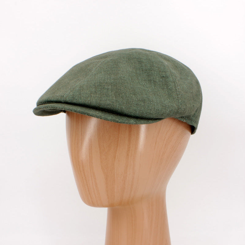 LinenTone - Forest Green Linen Cap Made in Italy for FunkyBrims