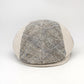 The "Beacon" Sand Beige Split Panel Flat Cap by Hologramme Paris at FunkyBrims