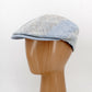 The "Beacon" Sky Blue Split Panel Flat Cap by Hologramme Paris at FunkyBrims