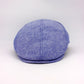 The Essential Italian Linen Split Flat Cap - Blue by Hologramme Paris at FunkyBrims