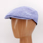 The Essential Italian Linen Split Flat Cap - Blue by Hologramme Paris at FunkyBrims