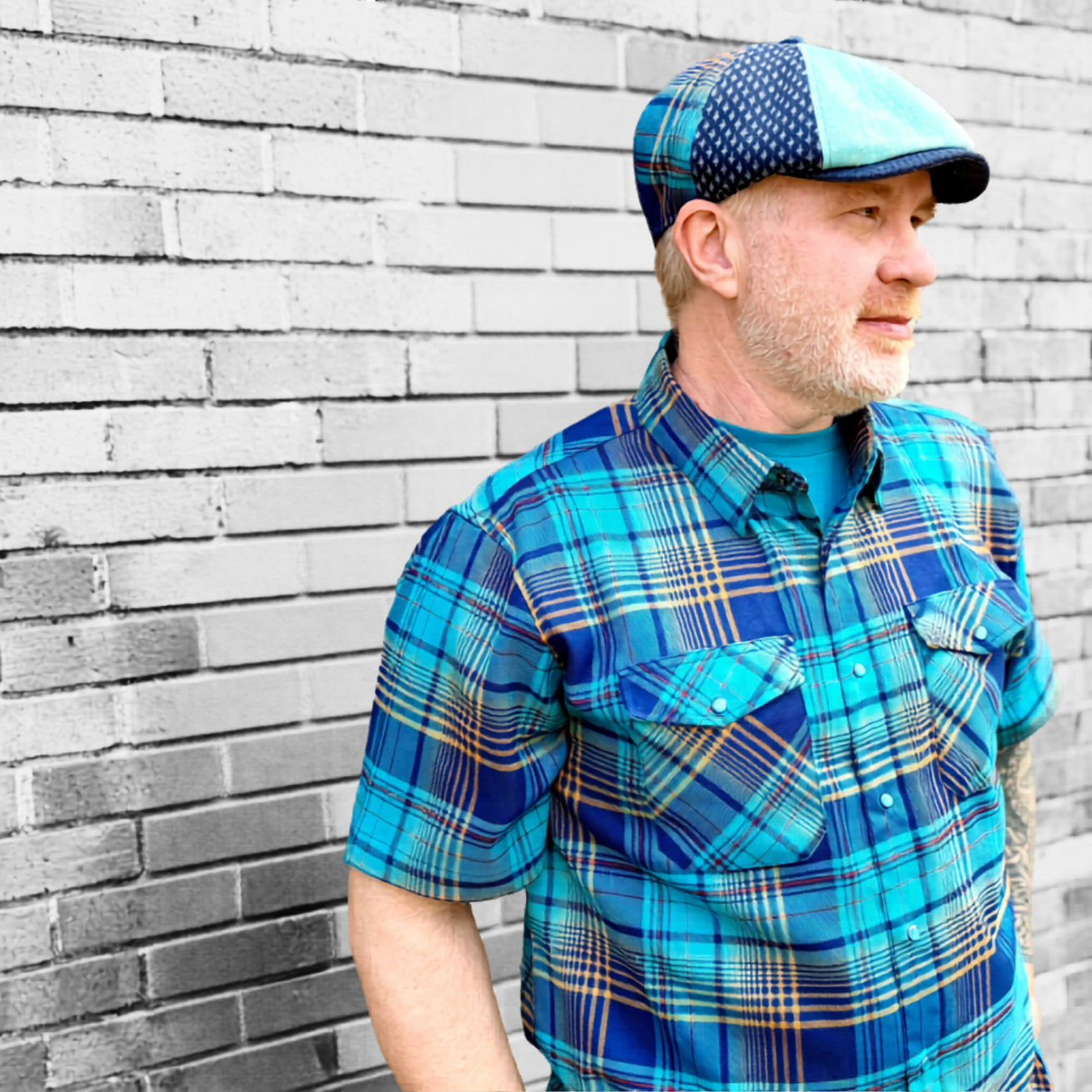 Oasis Patchwork Newsboy Hales Speed Shop X FunkyBrims Collab (with pin)