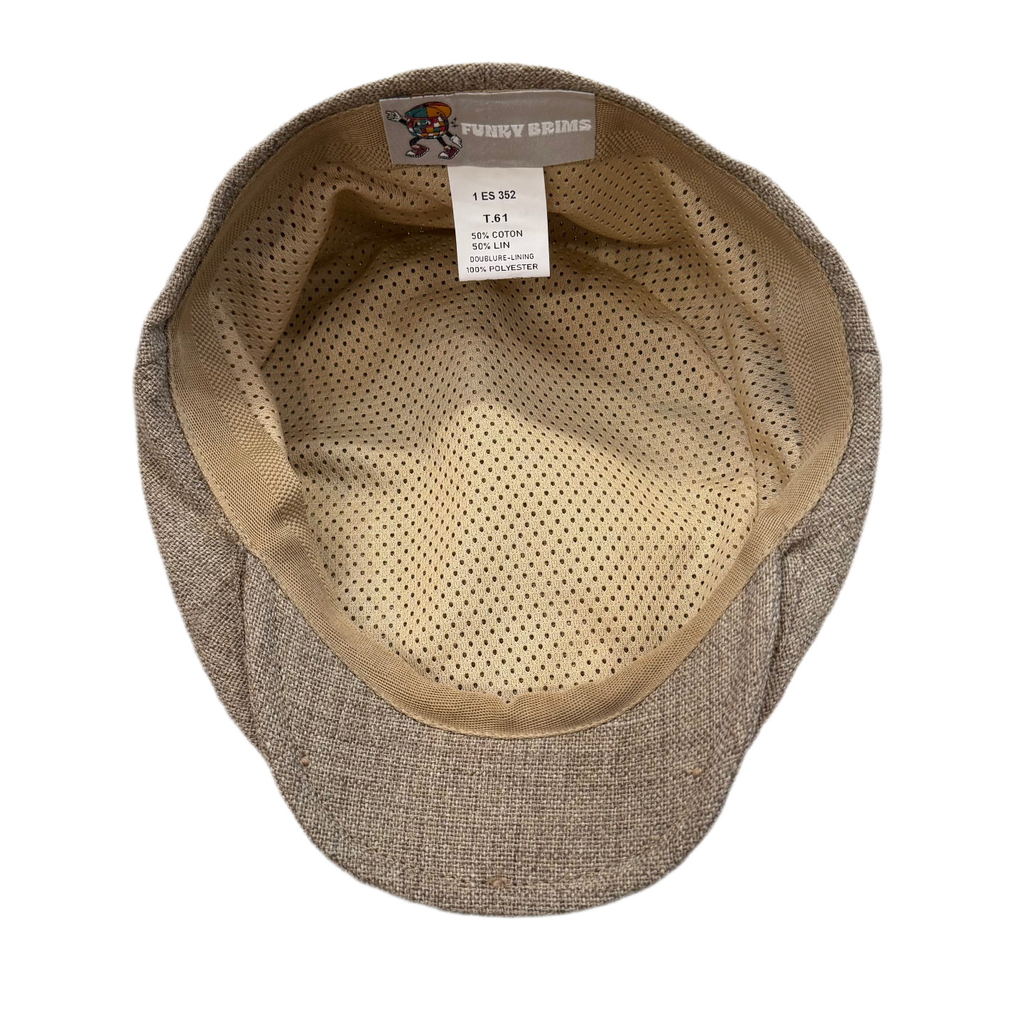 The “Tan Mesh” Single Panel Flat Cap by FunkyBrims