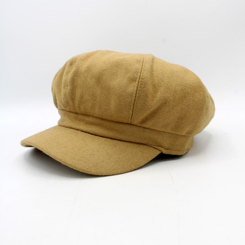 Women's Winter Wool Solid Color Caps