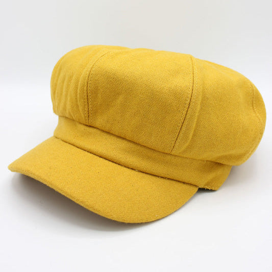 Women's Winter Wool Solid Color Caps